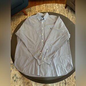 Ralph Lauren Men's L McMeel Blue Plaid Long Sleeve Button Down Shirt